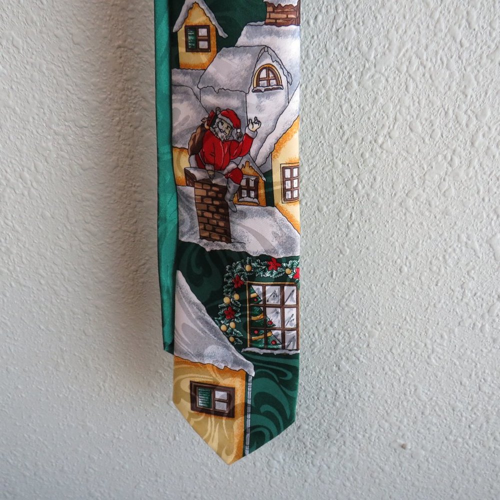 Christmas "Santa" Necktie Made in Hong Kong